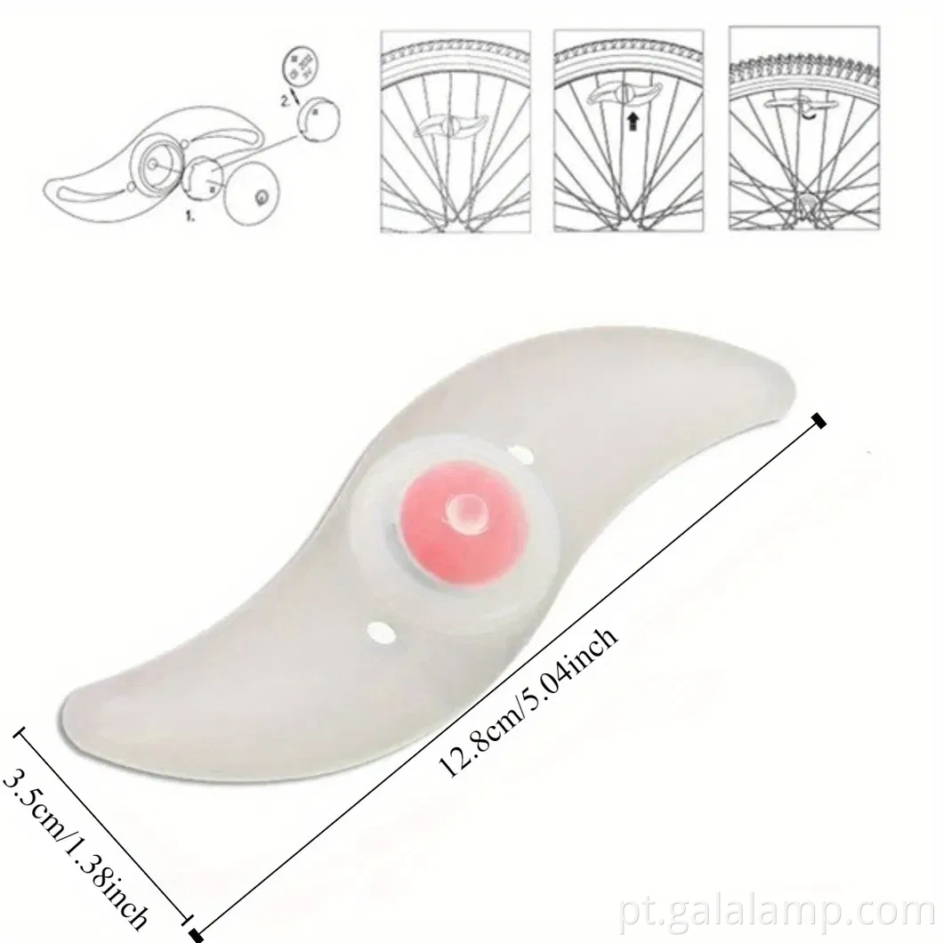 Luzes vibrantes da roda de bicicleta para maior visibilidade noturna